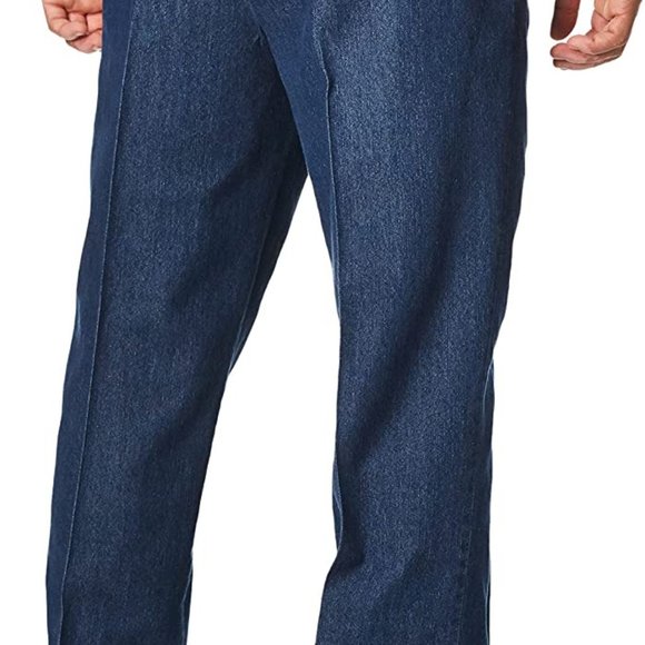 Haggar Mens Pleat & Flat Front Denim -  Big & Tall Sizes - 46/34 - Picture 3 of 3